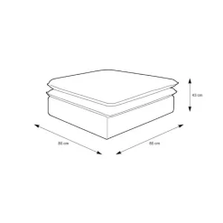 Wohnen Wohnzimmerhocker in Anthrazit Breitcord - Ruffos