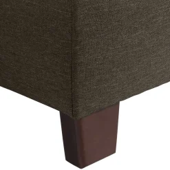 Wohnen Wohnzimmerhocker in Dunkelbraun - Faith