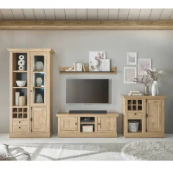 Wohnen Wohnwände|Wohnwand*Wohnzimmer-Landhausmöbel Set - Hengas (vierteilig)