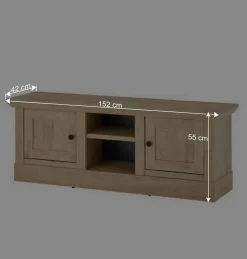 Wohnen Wohnwände|Wohnwand*Wohnzimmer-Landhausmöbel Set - Hengas (vierteilig)