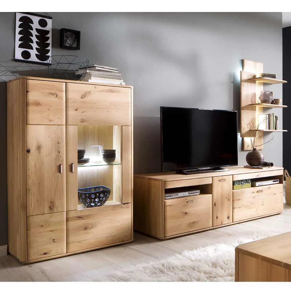 Wohnen Wohnzimmermöbel Set aus Holz - Destal (dreiteilig)