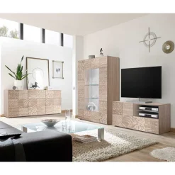 Wohnen Wohnzimmermöbel Set in Holz - Bielvas (dreiteilig)