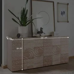 Wohnen Wohnzimmermöbel Set in Holz - Bielvas (dreiteilig)