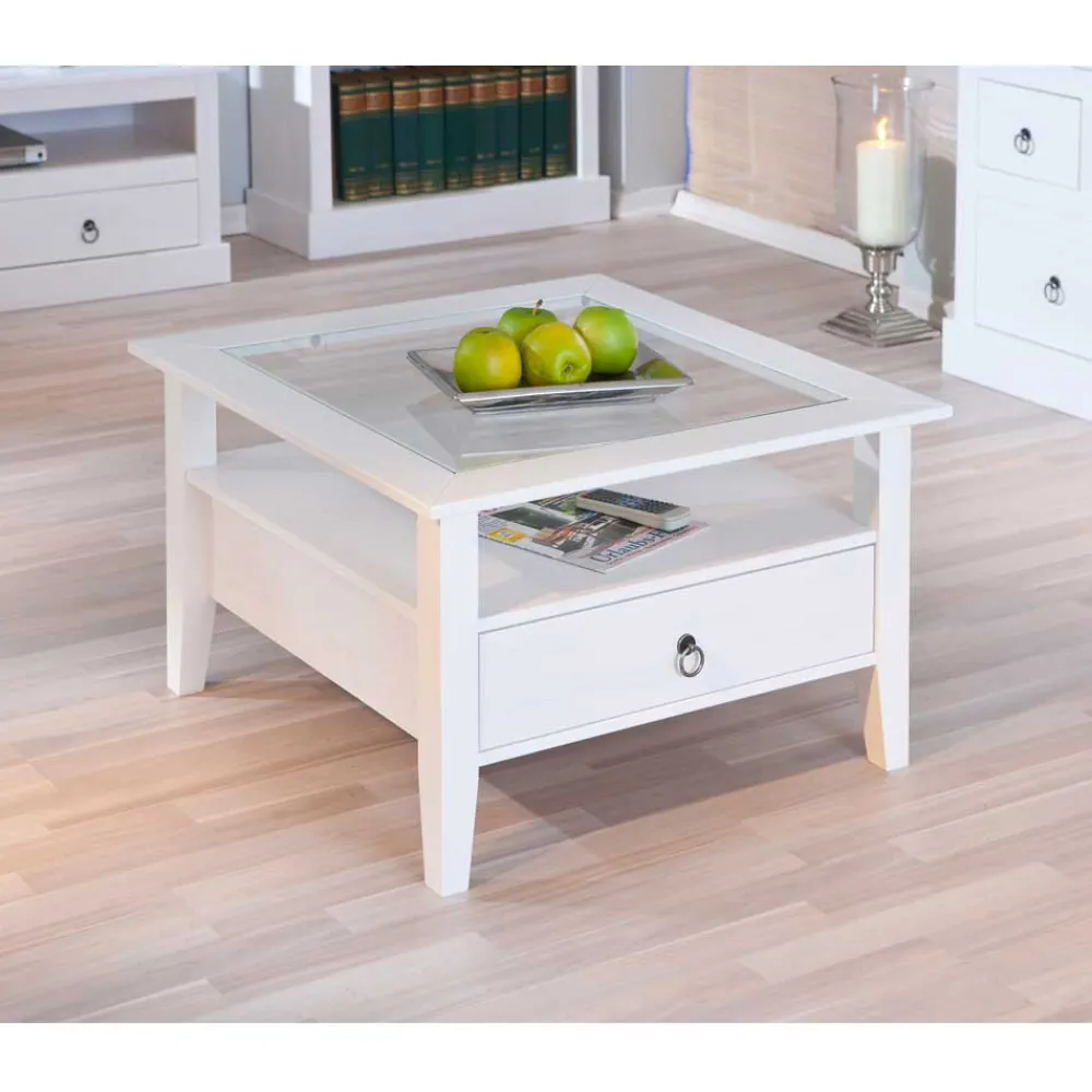 Wohnen Wohnzimmermöbel Set Rosanna in Weiß (vierteilig)