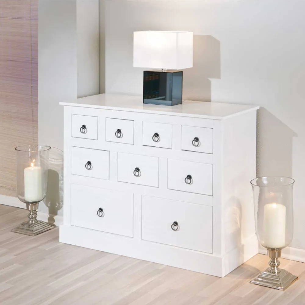 Wohnen Wohnzimmermöbel Set Rosanna in Weiß (vierteilig)