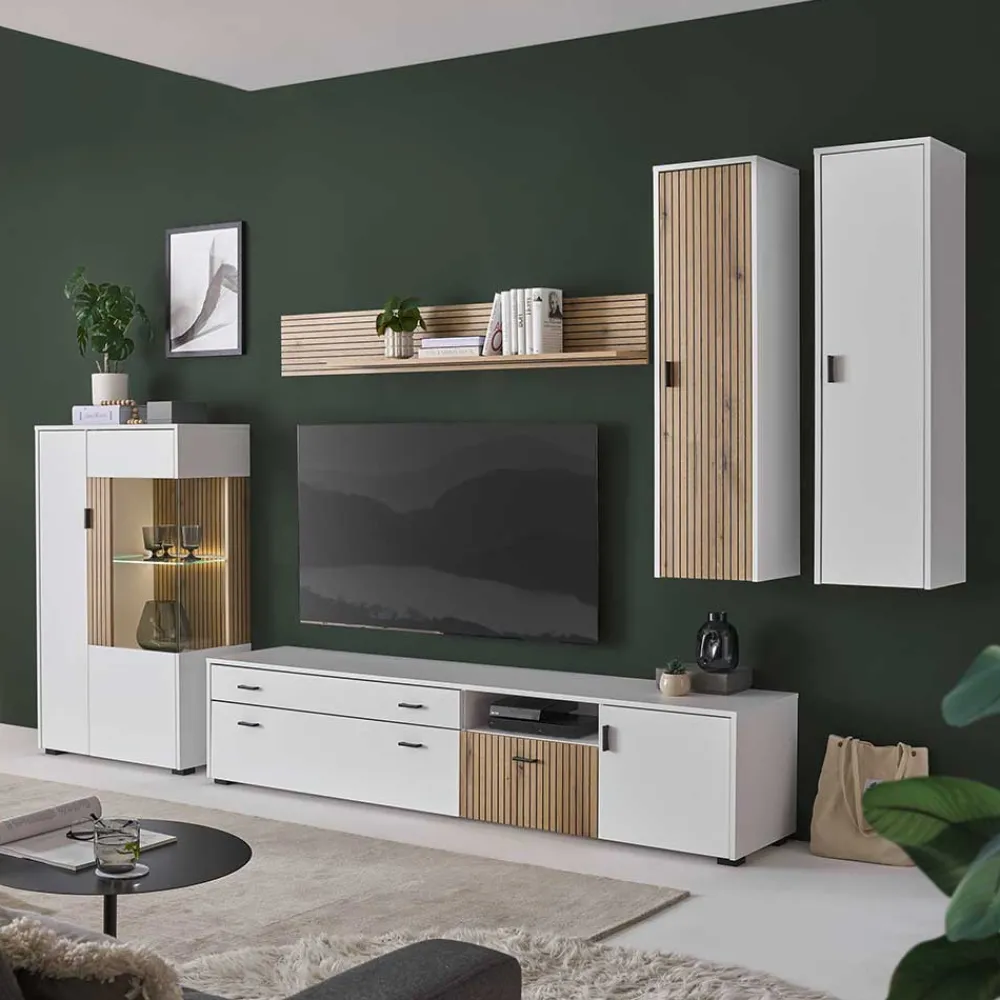 Wohnen Wohnzimmermöbel Set zweifarbig - Nenaloro (fünfteilig)