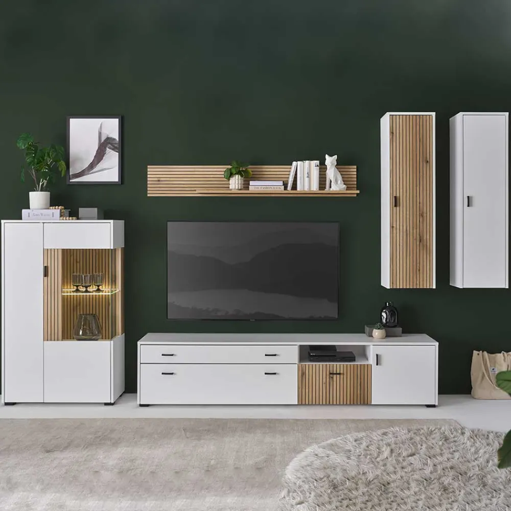 Wohnen Wohnzimmermöbel Set zweifarbig - Nenaloro (fünfteilig)