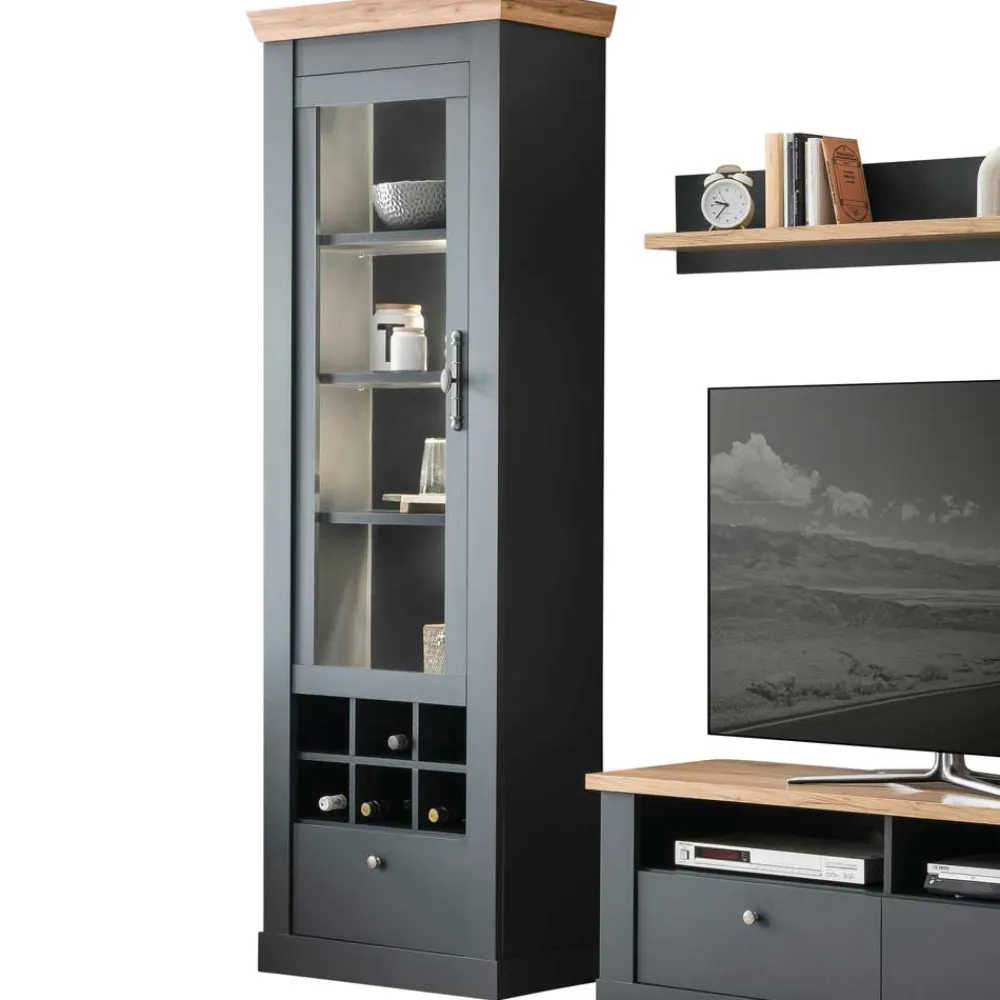 Wohnen Wohnzimmermöbel TV Anbauwand Set - Lionel (vierteilig)