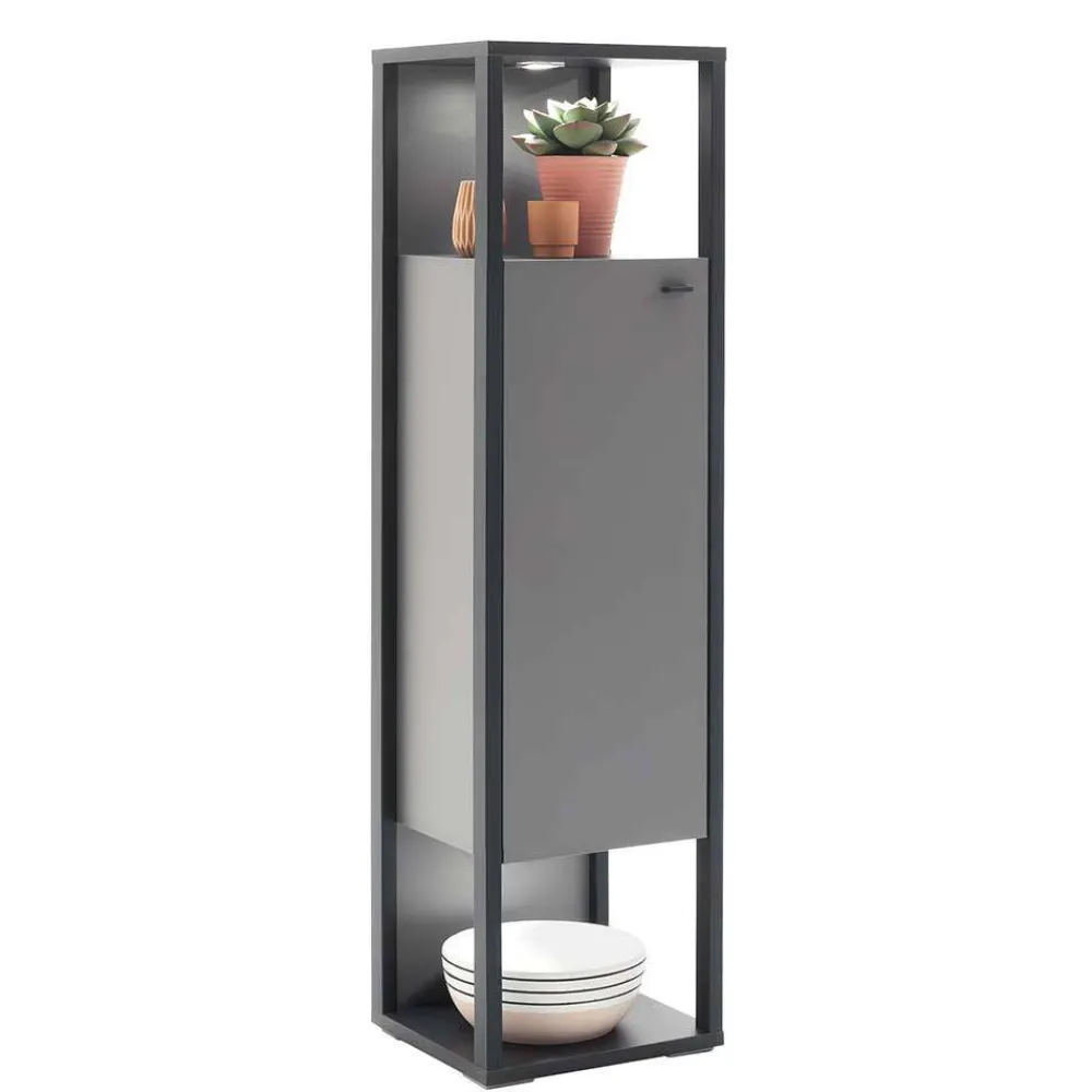 Wohnen Wohnwände|Wohnwand*Wohnzimmermöbel TV Wand in Grau - Ridona (dreiteilig)