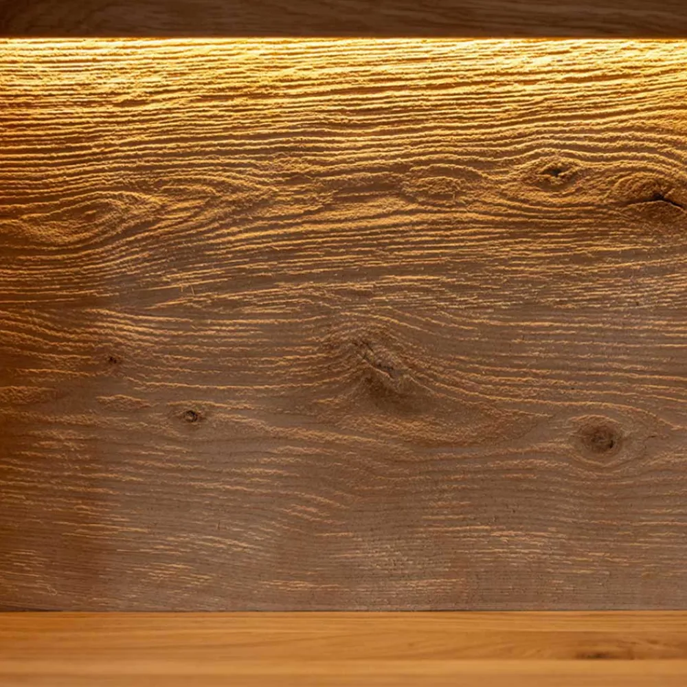 Wohnen Wohnzimmerschränke|Vitrinen*Wohnzimmerschrank aus Eiche und Glas - Masicuri