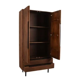 Wohnen Wohnzimmerschrank in Mangoholz Dunkelbraun - Enija