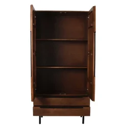 Wohnen Wohnzimmerschrank in Mangoholz Dunkelbraun - Enija