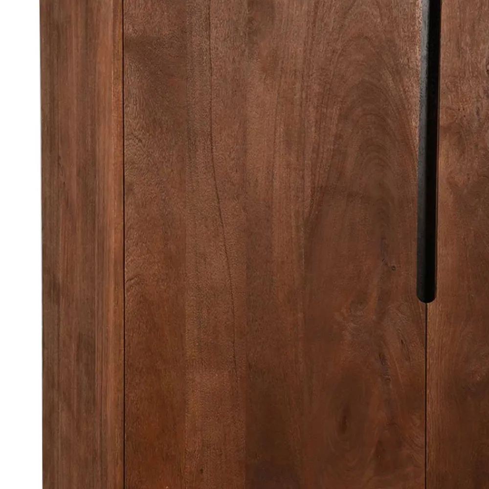 Wohnen Wohnzimmerschrank in Mangoholz Dunkelbraun - Enija