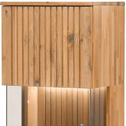 Wohnen Wohnzimmerschrank in Wildeiche Bianco mit Glas - Nelsons