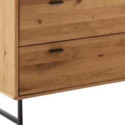 Wohnen Wohnzimmerschrank mit Glas Einsatz - 100x186x38 - Flacona