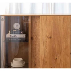 Wohnen Sideboards & Kommoden|Sideboards & Kommoden*Wohnzimmerschrank mit Glas und LED Licht - Cocondar