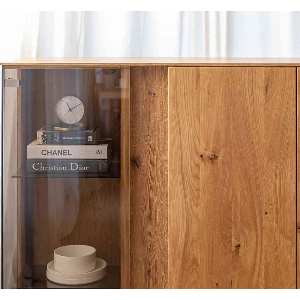 Wohnen Sideboards & Kommoden|Sideboards & Kommoden*Wohnzimmerschrank mit Glas und LED Licht - Cocondar