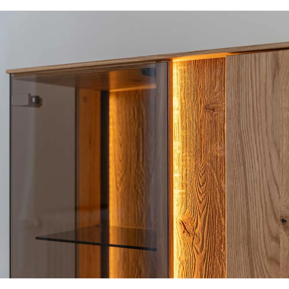 Wohnen Sideboards & Kommoden|Sideboards & Kommoden*Wohnzimmerschrank mit Glas und LED Licht - Cocondar