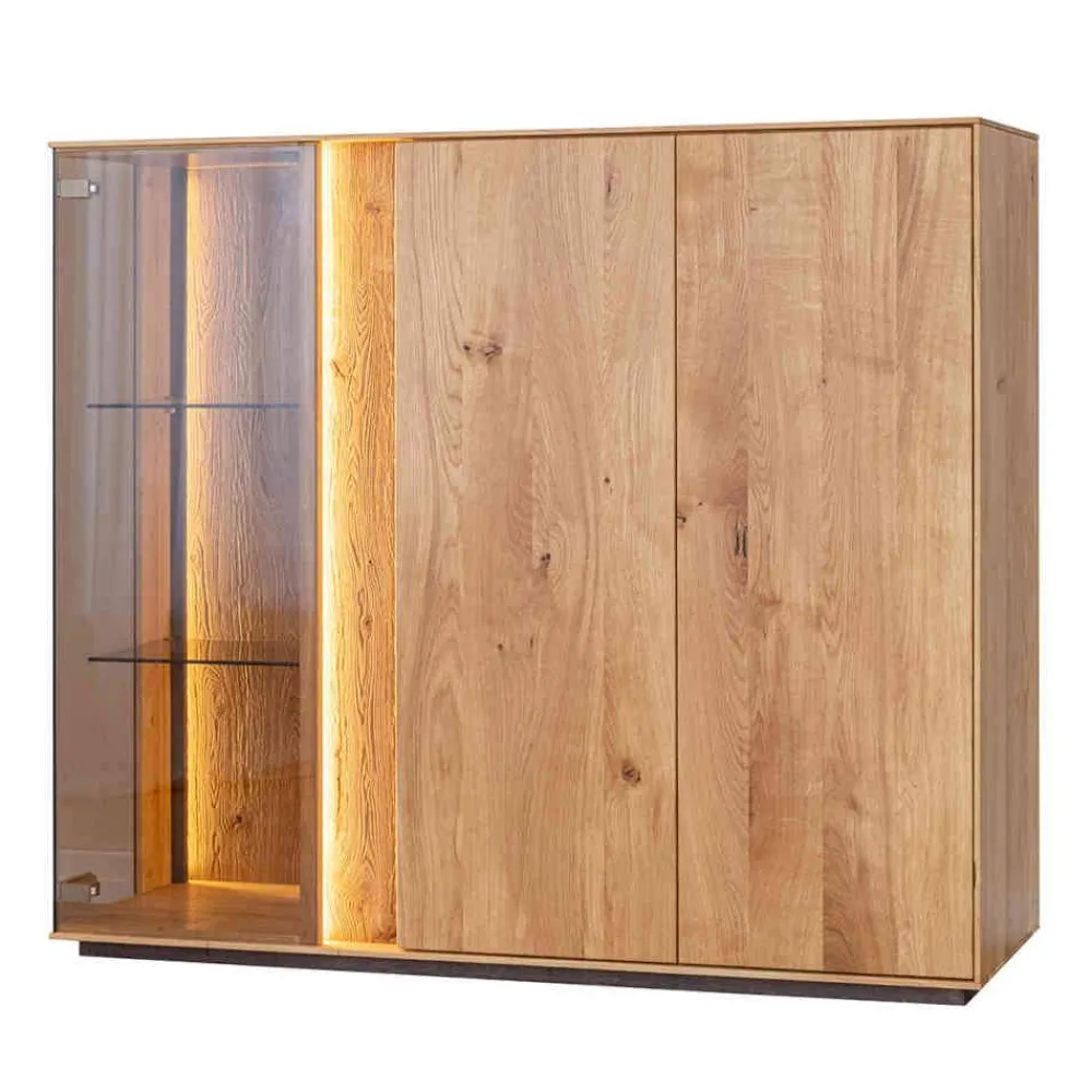 Wohnen Sideboards & Kommoden|Sideboards & Kommoden*Wohnzimmerschrank mit Glas und LED Licht - Cocondar