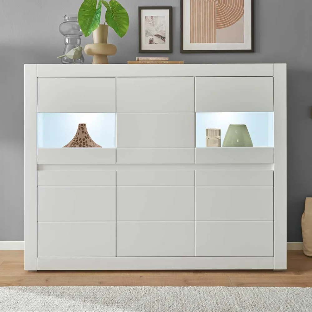 Wohnen Wohnzimmerschrank mit Glaseinsätzen - Ilana