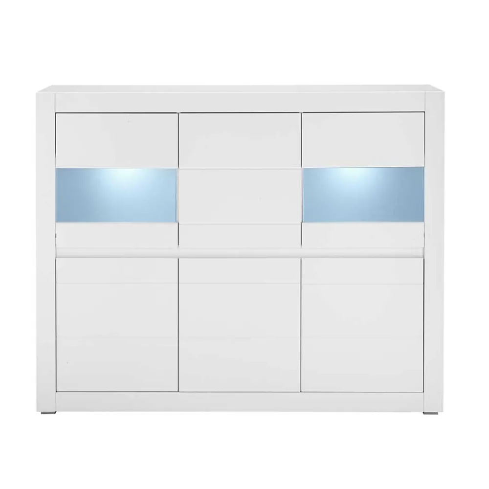 Wohnen Wohnzimmerschrank mit Glaseinsätzen - Ilana