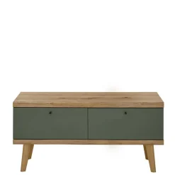 Wohnen Wohnzimmerschränke & Regal in Graugrün - Oliva (vierteilig)