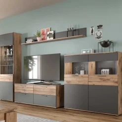 Wohnen Wohnwände|Wohnwand*Wohnzimmerschränke & Regal - TV Wand - Lucios (vierteilig)