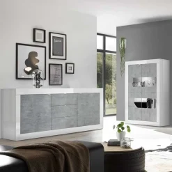 Wohnen Wohnzimmerschränke in Beton Optik - Narandu (zweiteilig)