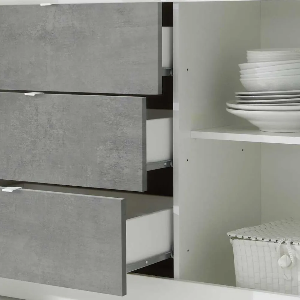Wohnen Wohnzimmerschränke in Beton Optik - Narandu (zweiteilig)