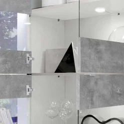 Wohnen Wohnzimmerschränke in Beton Optik - Narandu (zweiteilig)