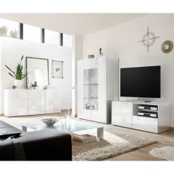 Wohnen Wohnwände|Wohnwand*Wohnzimmerschränke in Hochglanz - Vascaub (dreiteilig)