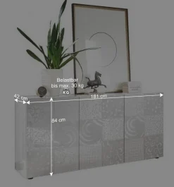 Wohnen Wohnwände|Wohnwand*Wohnzimmerschränke in Hochglanz - Vascaub (dreiteilig)