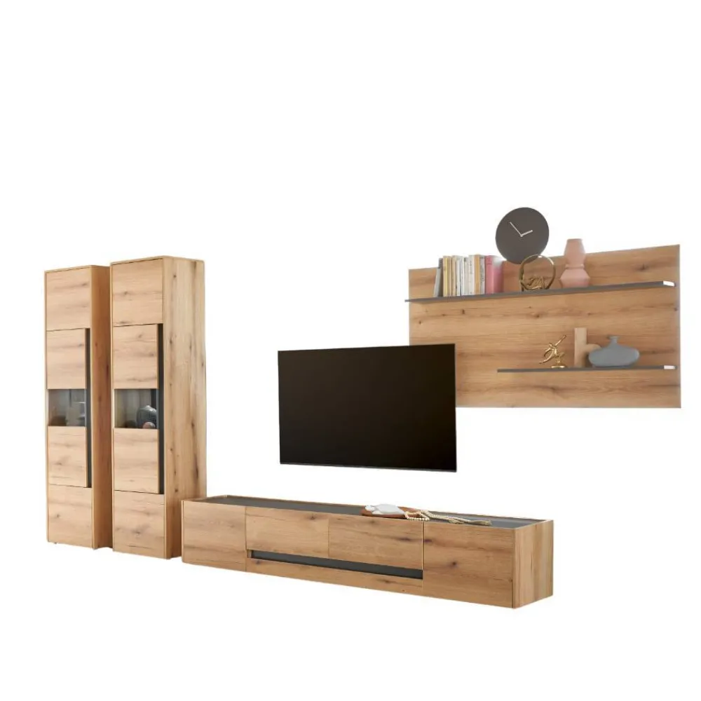 Wohnen Wohnzimmerschränke und Paneel Set - Colomania (vierteilig)