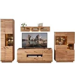 Wohnen Wohnwände|Wohnwand*Wohnzimmerschränke und Regal Set - Cassna (vierteilig)