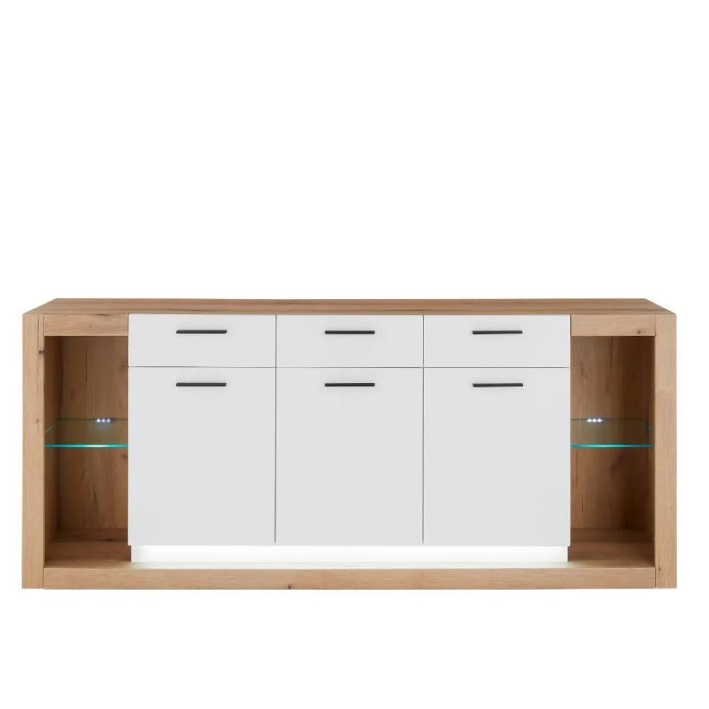 Wohnen Weiße Möbel|Wohnwände*Wohnzimmerschränke und Wandboard Set - Adejano (dreiteilig)