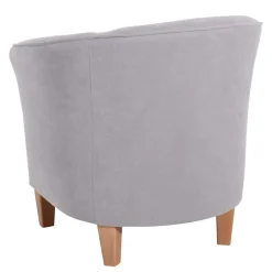 Wohnen Wohnzimmersessel aus Velours Silbergrau - Bekunion