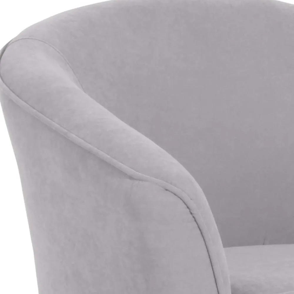 Wohnen Wohnzimmersessel aus Velours Silbergrau - Bekunion
