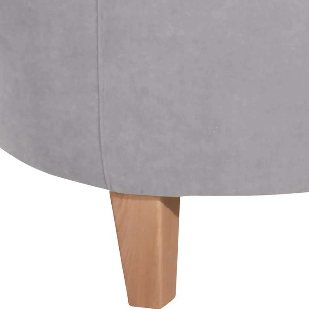 Wohnen Wohnzimmersessel aus Velours Silbergrau - Bekunion