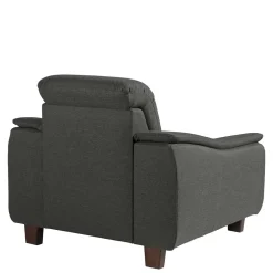 Wohnen Wohnzimmersessel in Anthrazit und Nussbaum - Classimo