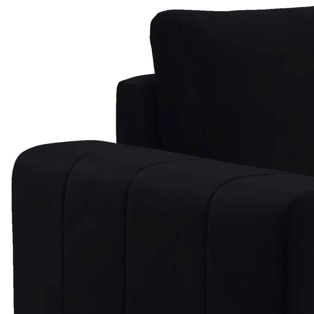 Wohnen Wohnzimmersessel in Schwarz Samt - Graland