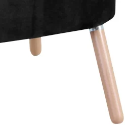 Wohnen Sessel & Hocker|Retro Möbel*Wohnzimmersessel in Schwarz Samtvelours - Vulias