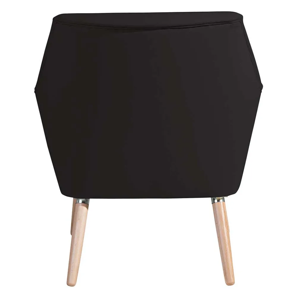 Wohnen Retro Möbel|Sessel & Hocker*Wohnzimmersessel in Schwarz Kunstleder - Ciabeta