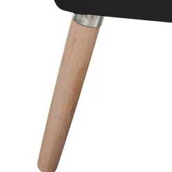 Wohnen Retro Möbel|Sessel & Hocker*Wohnzimmersessel in Schwarz Kunstleder - Ciabeta