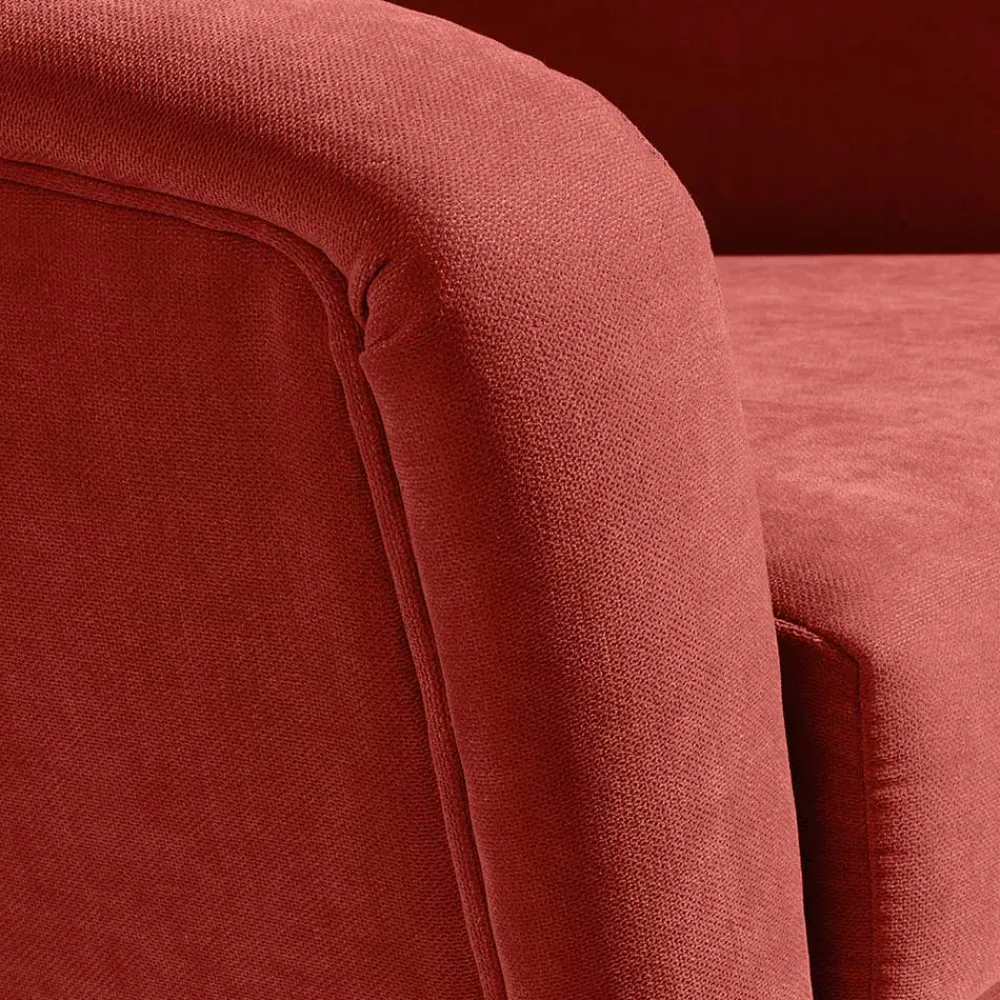 Wohnen Wohnzimmersessel in Terracotta Velours - Emjada