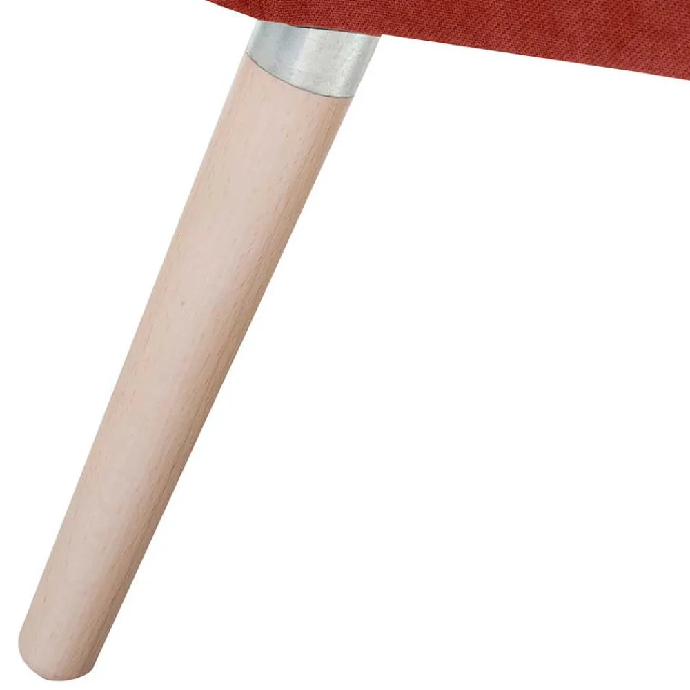 Wohnen Wohnzimmersessel in Terracotta Velours - Emjada