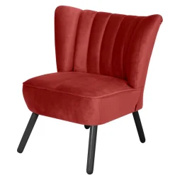 Wohnen Wohnzimmersessel in Ziegelrot und Schwarz - Tessini