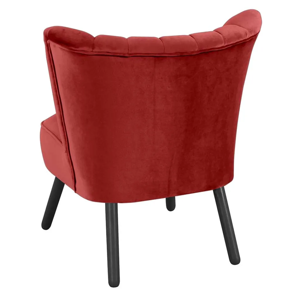 Wohnen Wohnzimmersessel in Ziegelrot und Schwarz - Tessini