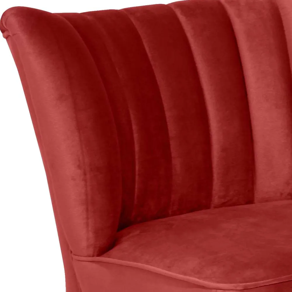 Wohnen Wohnzimmersessel in Ziegelrot und Schwarz - Tessini