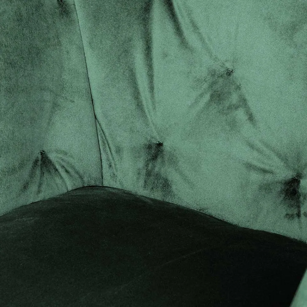 Wohnen Küchenstühle|Esszimmerstühle*Wohnzimmerstuhl mit Armlehnen in Grün Samt - Relindo