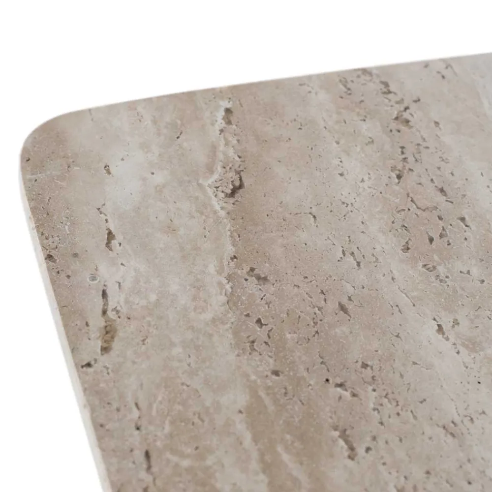 Wohnen Wohnzimmertisch mit hellgrauer Marmorplatte - Cimbaly